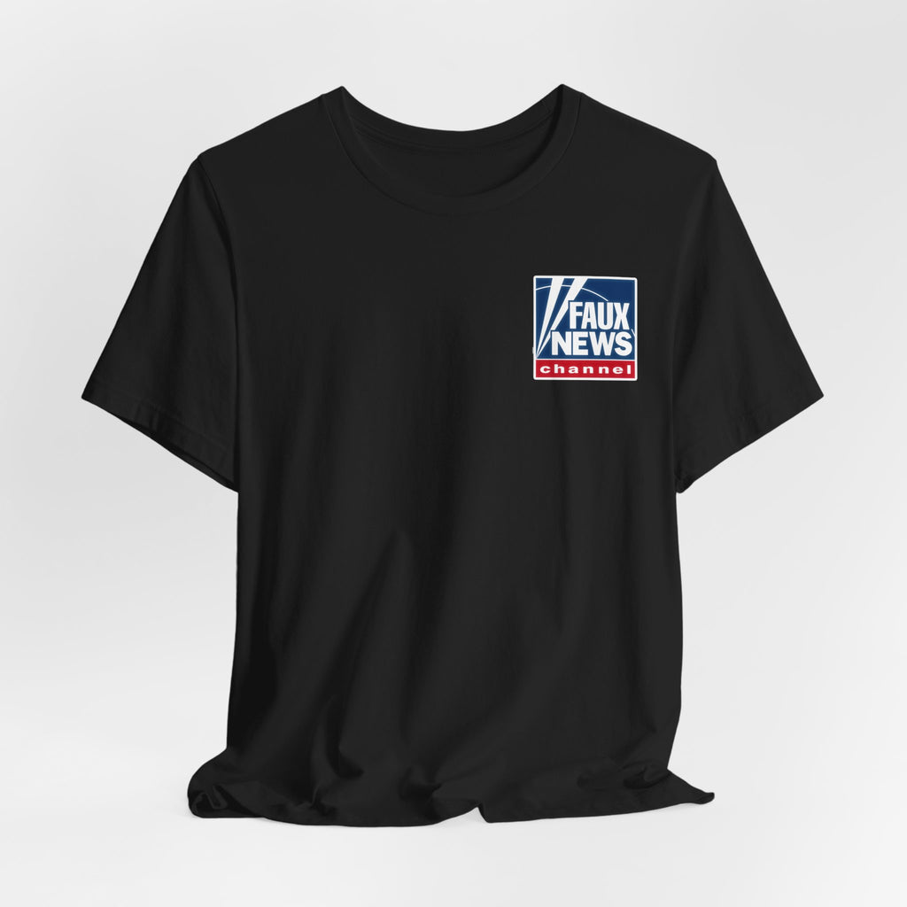 Faux News: CONFORM! Political News Anchor Alien T-Shirt (Front and back design)