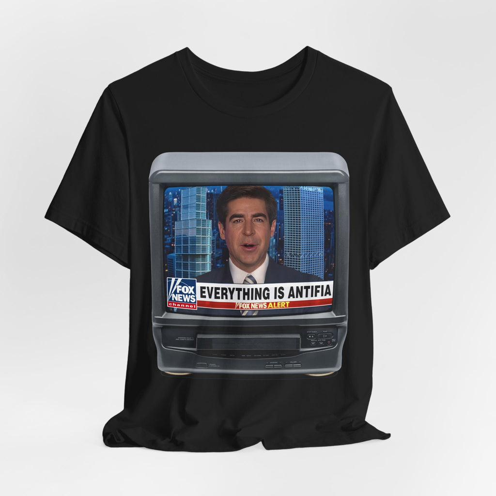 COLLECTOR'S EDITION 2-SIDED: “EVERYTHING IS ANTIFA”/"CONFROM" Satirical News Parody T-Shirt (Front & Back Print)