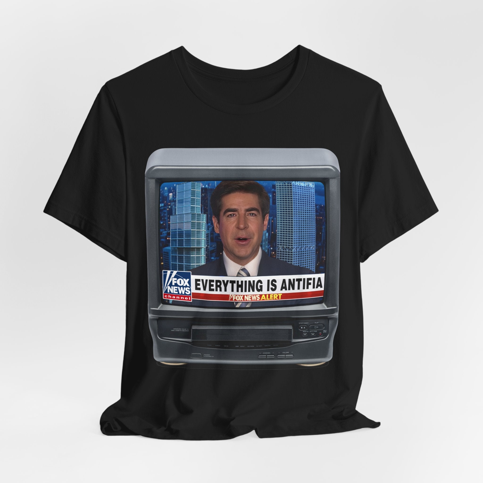 COLLECTOR'S EDITION 2-SIDED: “EVERYTHING IS ANTIFA”/"CONFROM" Satirical News Parody T-Shirt (Front & Back Print)