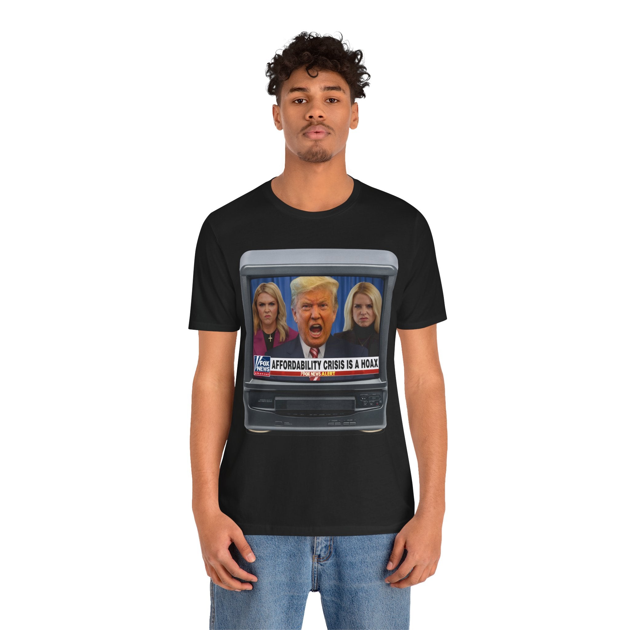 COLLECTOR'S EDITION 2-SIDED: "AFFORDABILITY CRISIS IS A HOAX"/"IGNORE REALITY & OBEY!" Satirical News Parody T-Shirt (Front & Back Print)