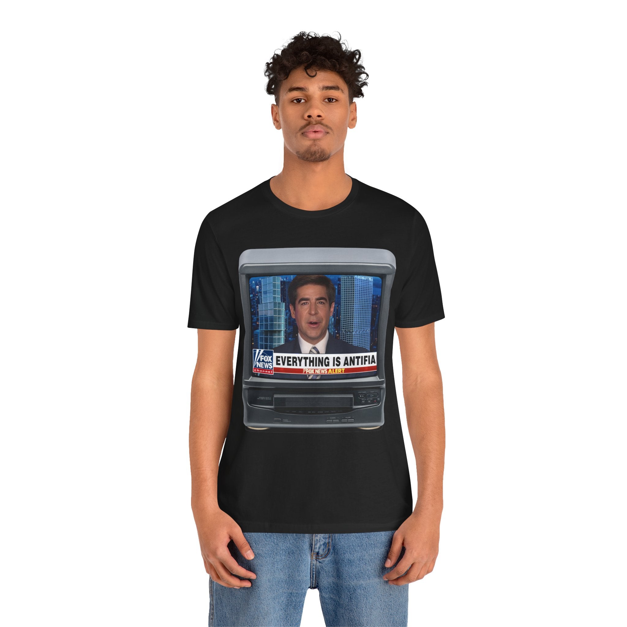 COLLECTOR'S EDITION 2-SIDED: “EVERYTHING IS ANTIFA”/"CONFROM" Satirical News Parody T-Shirt (Front & Back Print)