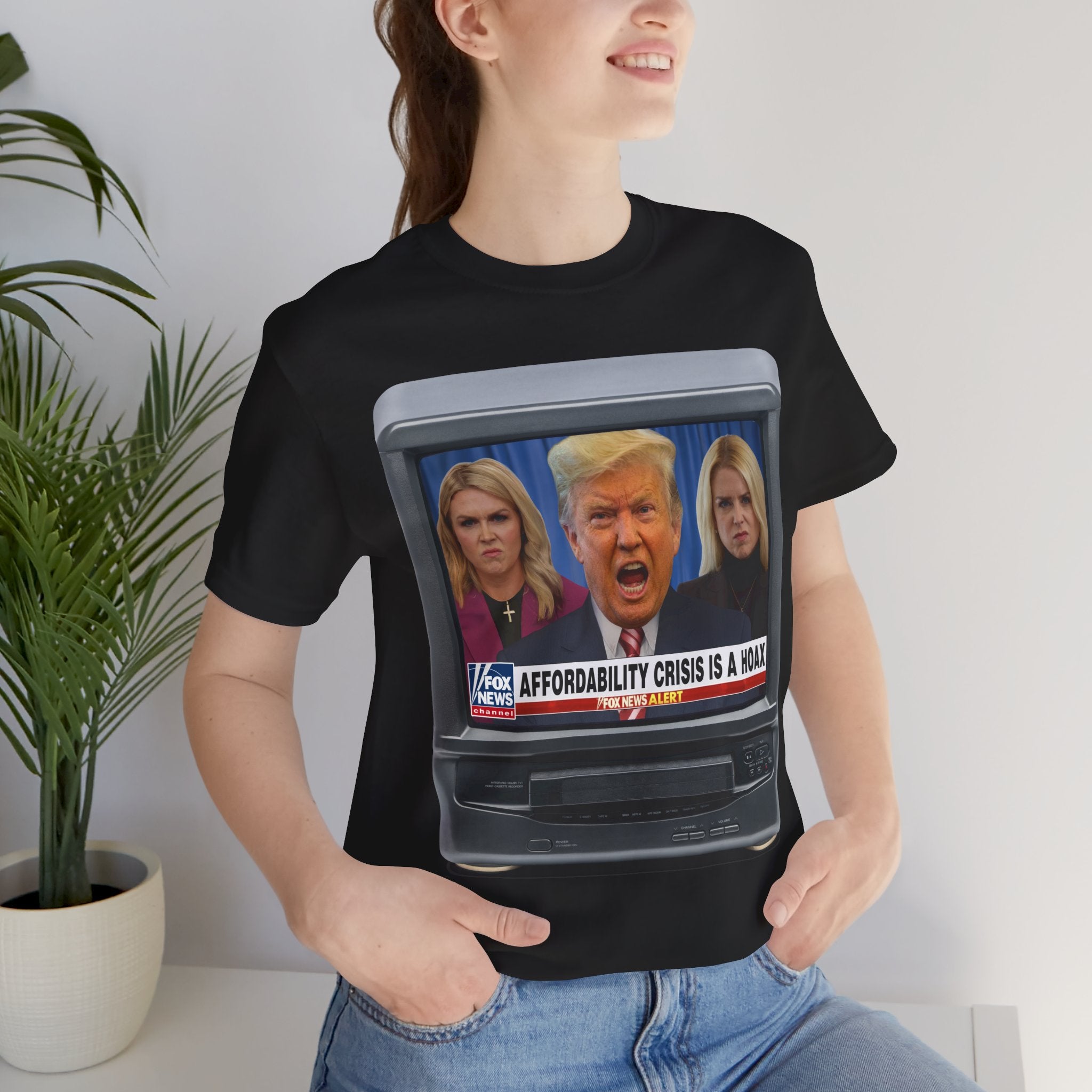 COLLECTOR'S EDITION 2-SIDED: "AFFORDABILITY CRISIS IS A HOAX"/"IGNORE REALITY & OBEY!" Satirical News Parody T-Shirt (Front & Back Print)