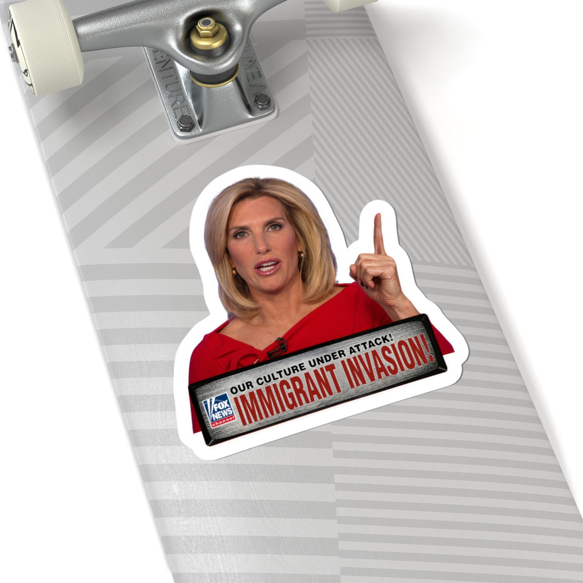 Political News Anchor as Human — "IMMIGRANT INVASION!"