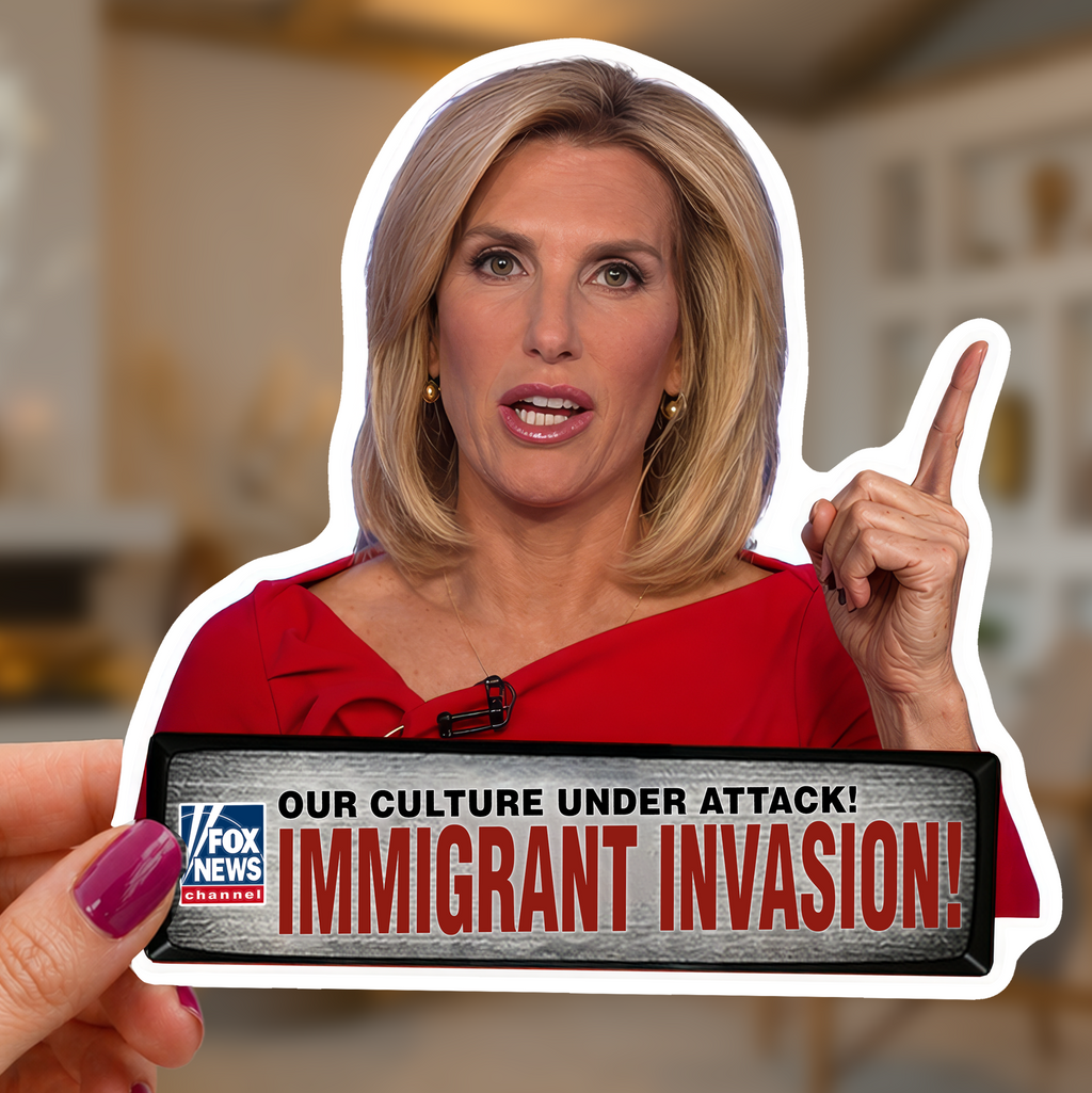 Political News Anchor as Human — "IMMIGRANT INVASION!"