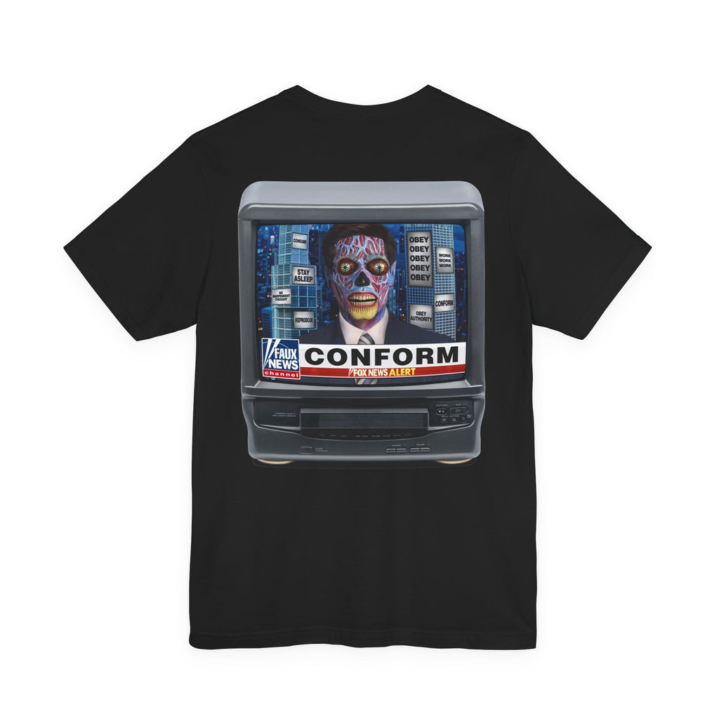 COLLECTOR'S EDITION 2-SIDED: “EVERYTHING IS ANTIFA”/"CONFROM" Satirical News Parody T-Shirt (Front & Back Print)