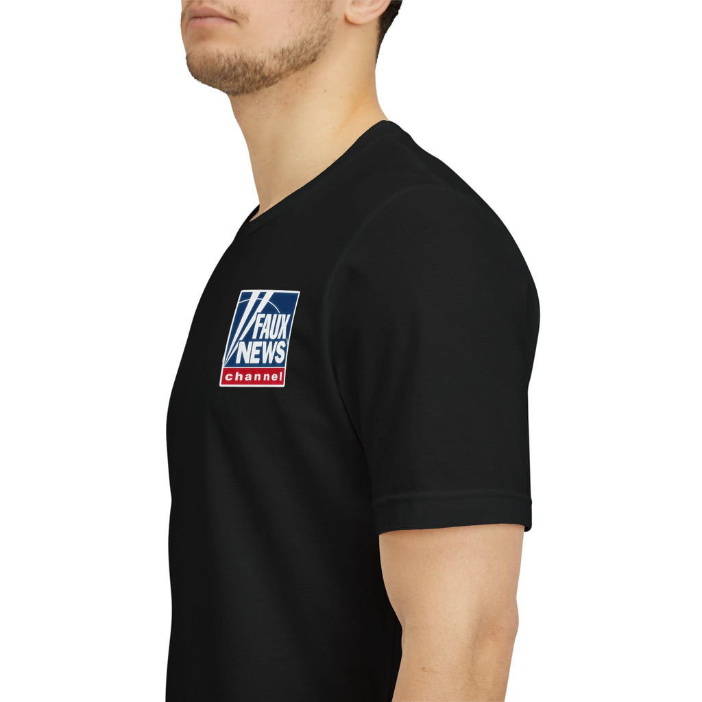 Faux News: CONFORM! Political News Anchor Alien T-Shirt (Front and back design)