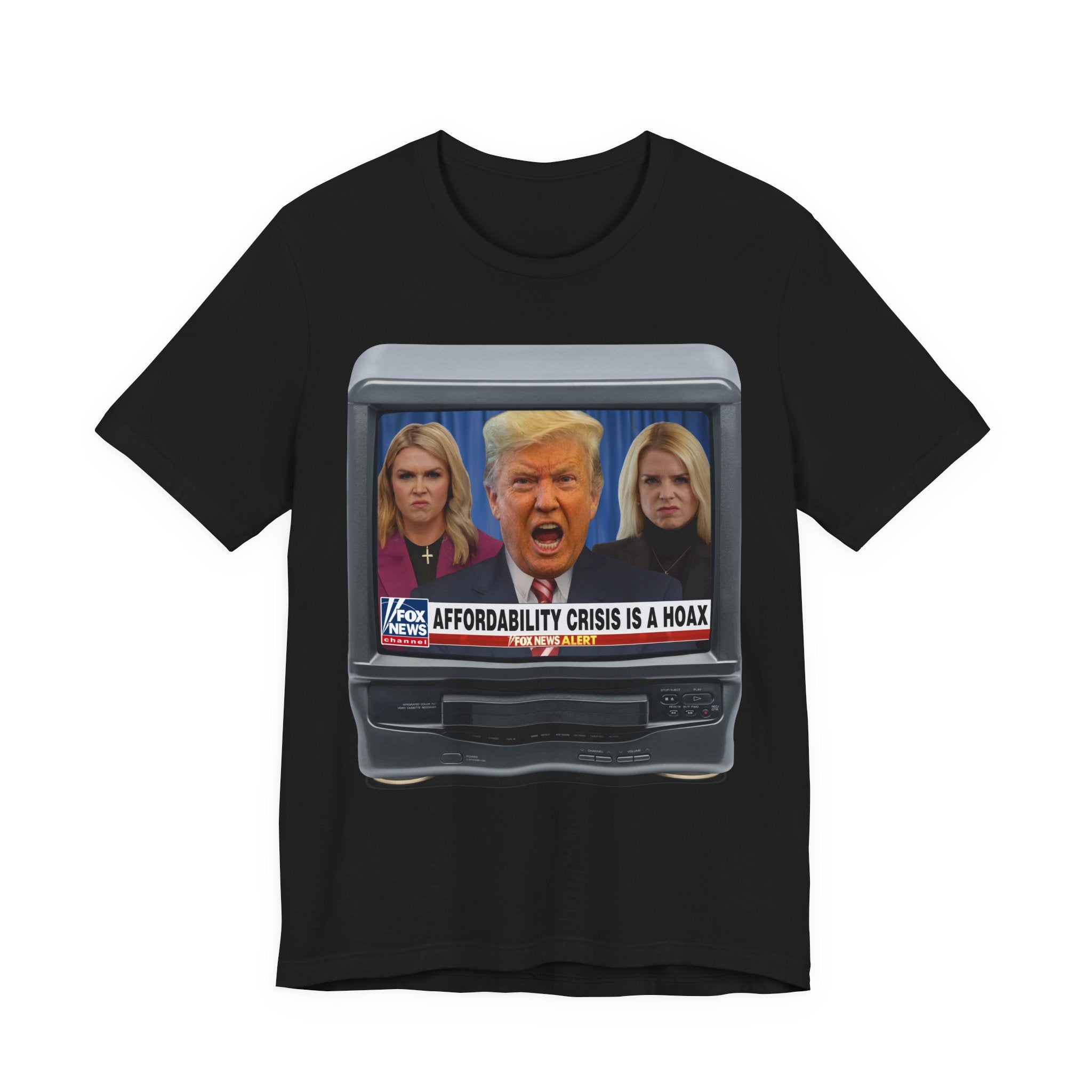 COLLECTOR'S EDITION 2-SIDED: "AFFORDABILITY CRISIS IS A HOAX"/"IGNORE REALITY & OBEY!" Satirical News Parody T-Shirt (Front & Back Print)