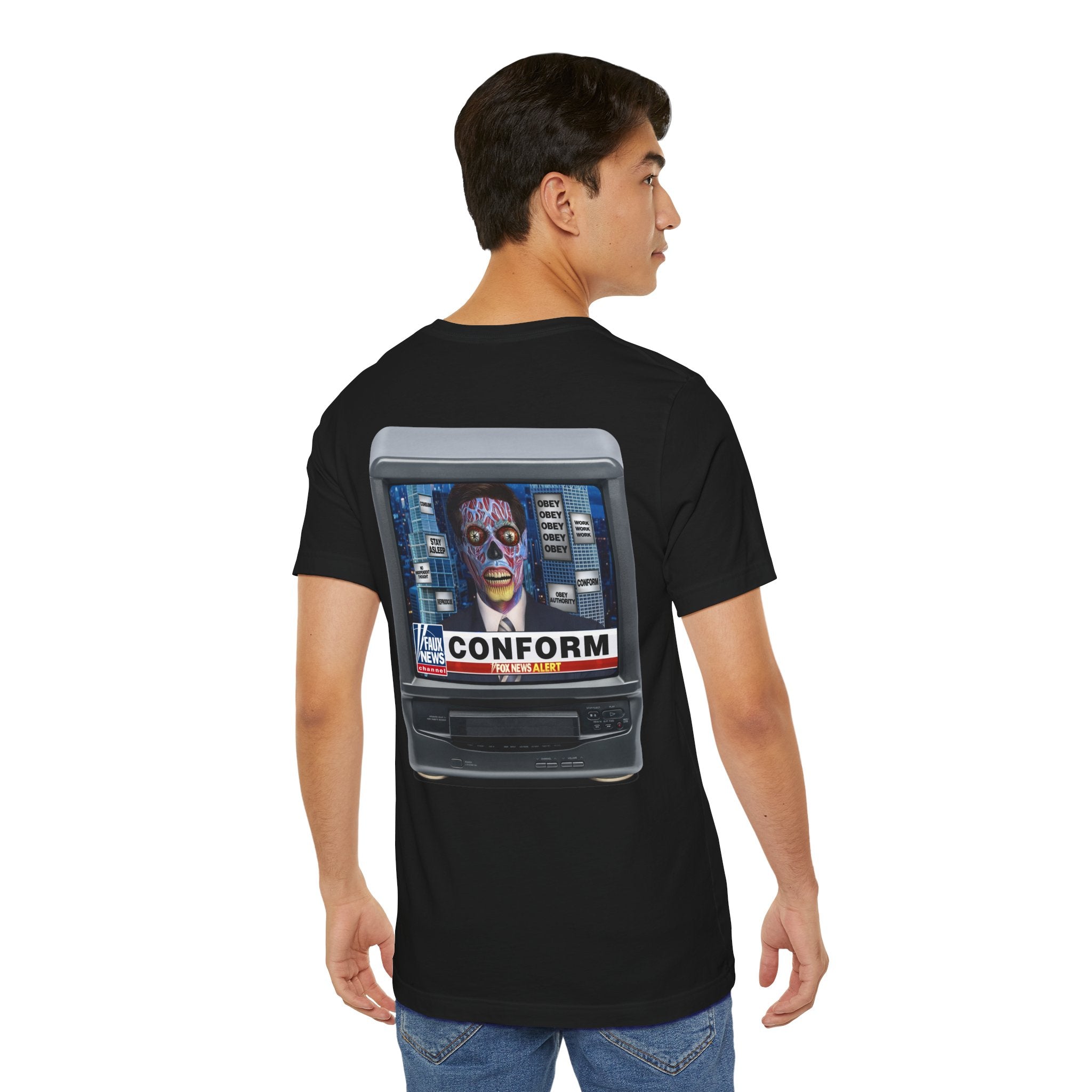 COLLECTOR'S EDITION 2-SIDED: “EVERYTHING IS ANTIFA”/"CONFROM" Satirical News Parody T-Shirt (Front & Back Print)