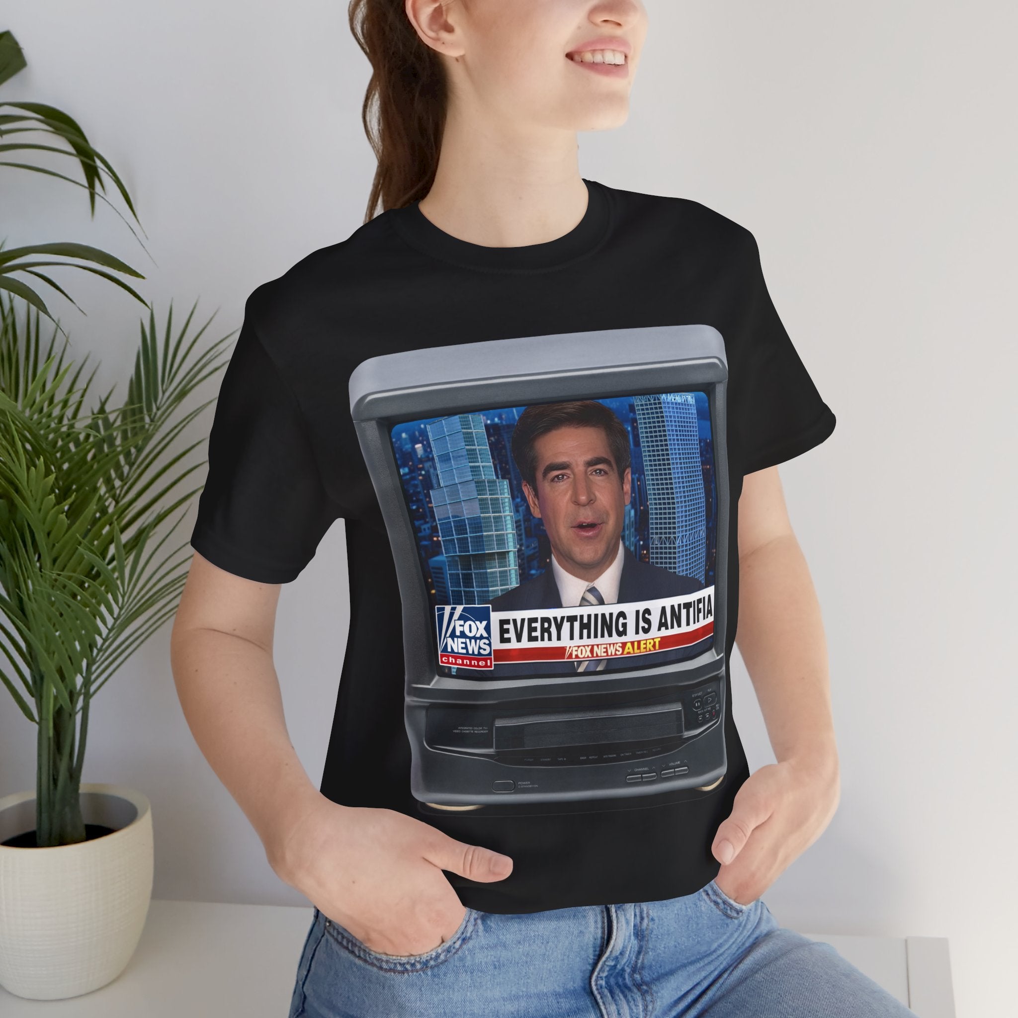 COLLECTOR'S EDITION 2-SIDED: “EVERYTHING IS ANTIFA”/"CONFROM" Satirical News Parody T-Shirt (Front & Back Print)