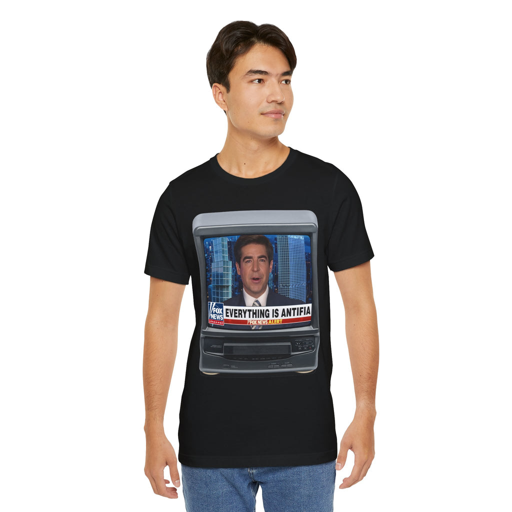 COLLECTOR'S EDITION 2-SIDED: “EVERYTHING IS ANTIFA”/"CONFROM" Satirical News Parody T-Shirt (Front & Back Print)