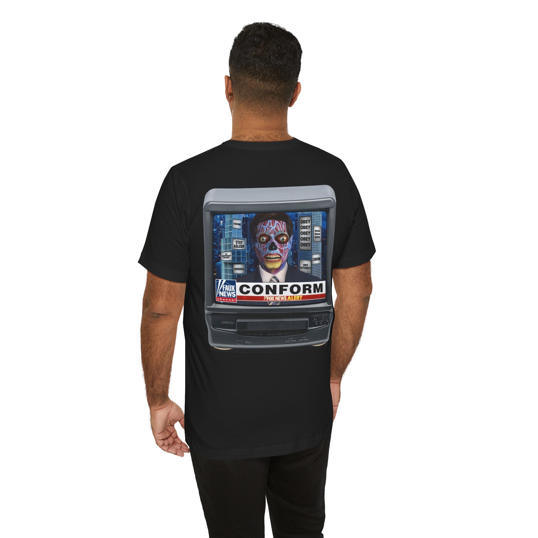 COLLECTOR'S EDITION 2-SIDED: “EVERYTHING IS ANTIFA”/"CONFROM" Satirical News Parody T-Shirt (Front & Back Print)
