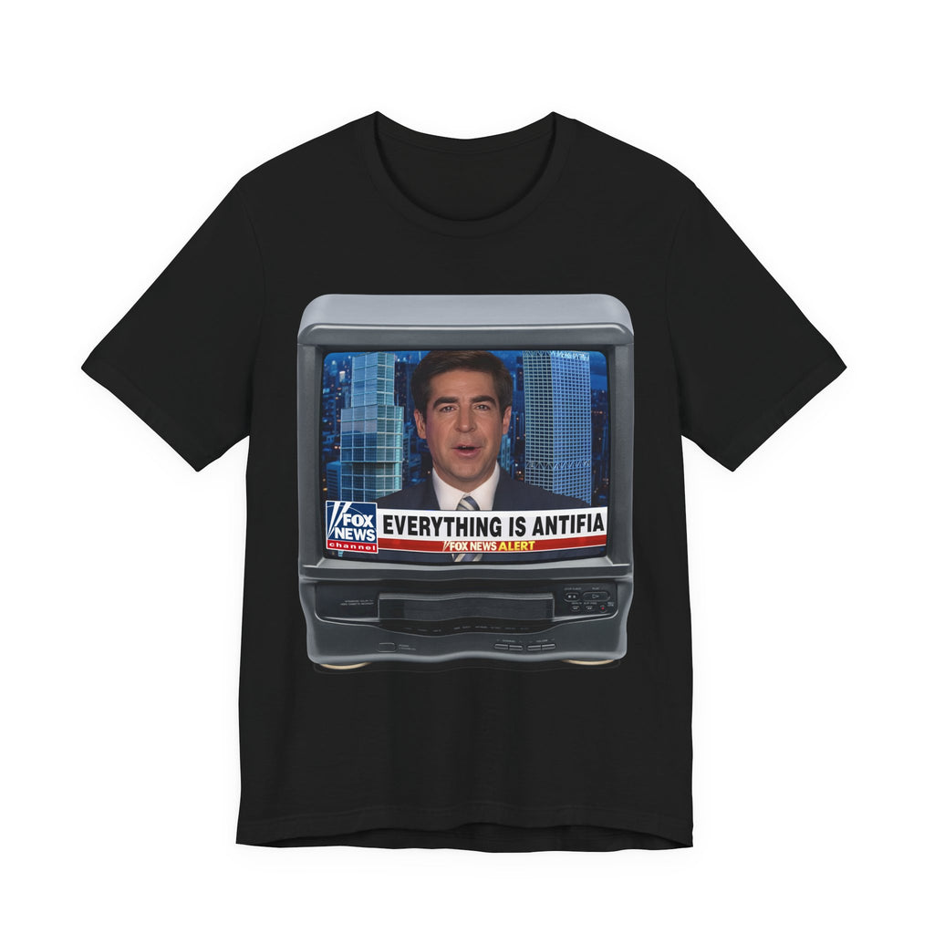COLLECTOR'S EDITION 2-SIDED: “EVERYTHING IS ANTIFA”/"CONFROM" Satirical News Parody T-Shirt (Front & Back Print)