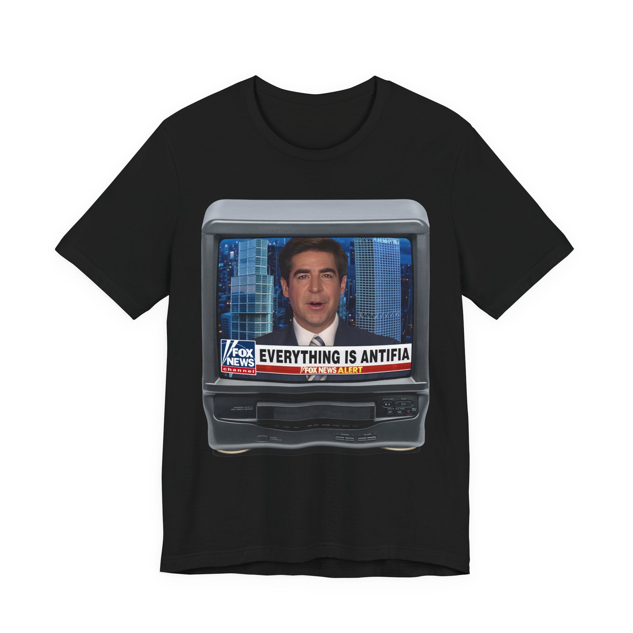 COLLECTOR'S EDITION 2-SIDED: “EVERYTHING IS ANTIFA”/"CONFROM" Satirical News Parody T-Shirt (Front & Back Print)