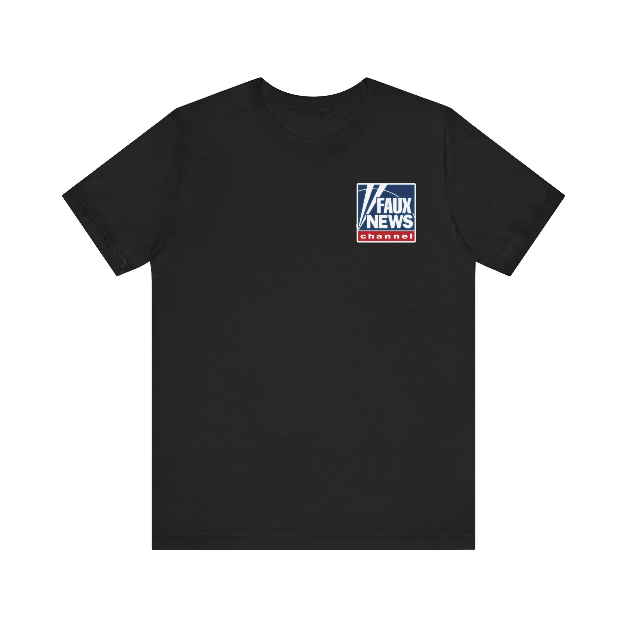 Faux News "STAY ASLEEP!" Satirical News Parody T-Shirt (Front & Back Print)