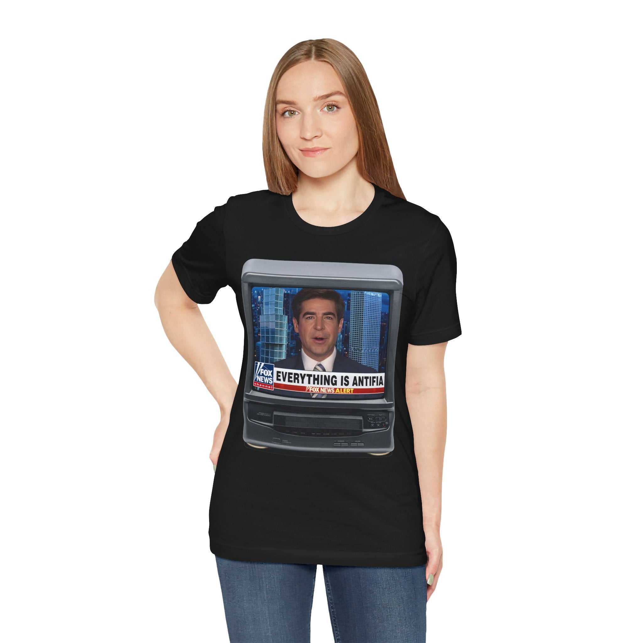 COLLECTOR'S EDITION 2-SIDED: “EVERYTHING IS ANTIFA”/"CONFROM" Satirical News Parody T-Shirt (Front & Back Print)