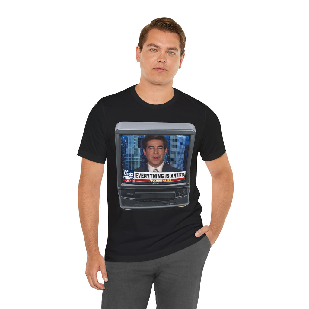 COLLECTOR'S EDITION 2-SIDED: “EVERYTHING IS ANTIFA”/"CONFROM" Satirical News Parody T-Shirt (Front & Back Print)